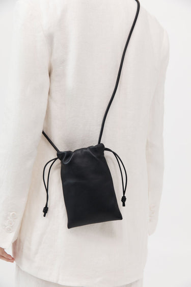 Soft Drawstring Pouch - Black