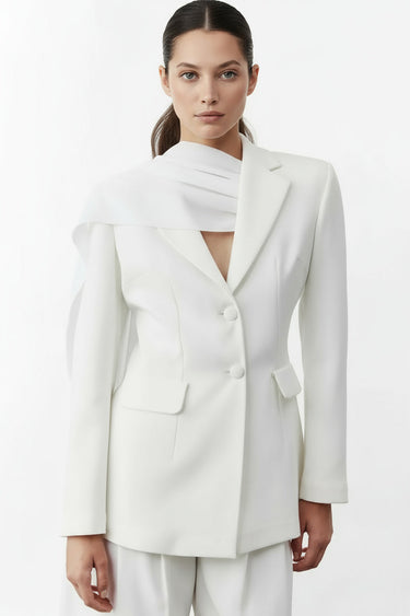 Blazer Marylebone avec détails en mousseline