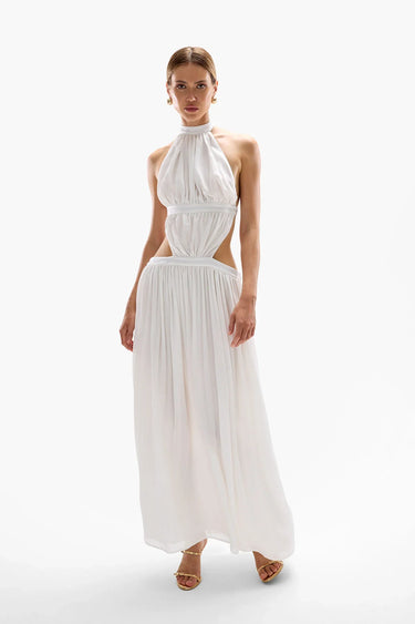 Robe longue Rosette - Perle