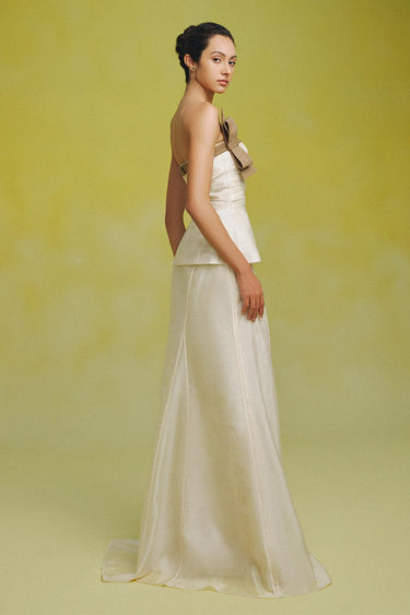 Duong Mermaid Ribbed Organza Floor Length Skirt -