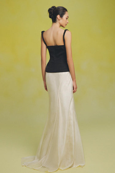 Duong Mermaid Ribbed Organza Floor Length Skirt -