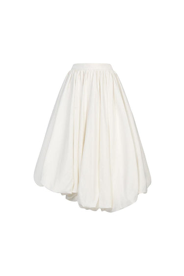 Van Vi Bubble Asymmetric Linen Blend Midi Skirt -