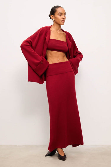 MOLLY bandeau top, burgundy