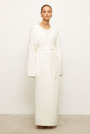 AMARA knitted coat, milk