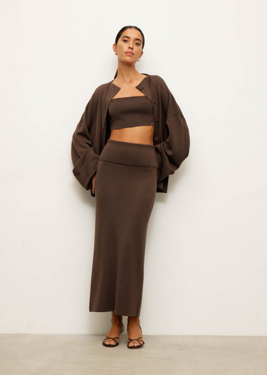 MOLLY bandeau top, chocolate