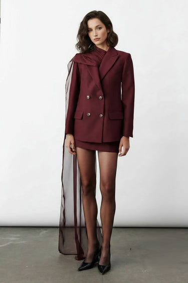 Marde Skirt in Bordeaux