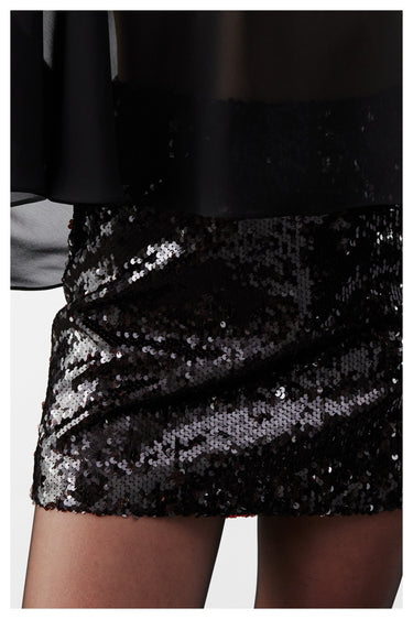 Marde Sequin Skirt in Cabarnet