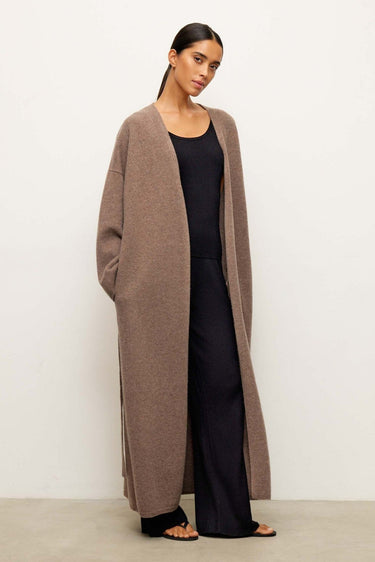 AMARA knitted coat, mocha