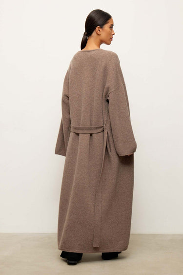 AMARA knitted coat, mocha