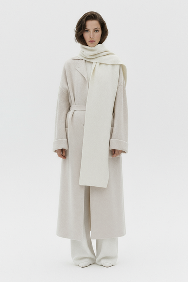 SAHAR cardigan coat, pearl