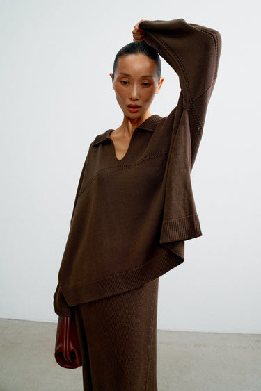 ANDREA jumper, chocolate