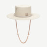 Pierced Chain Strap Canotier Hat by Ruslan Baginskiy - WONROB