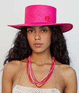 Beaded Chain Boater Hat - WONROB