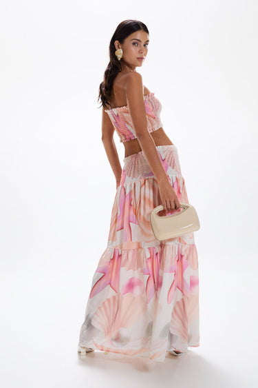 Vagabond Maxi Skirt - Tahiti Pink - WONROB