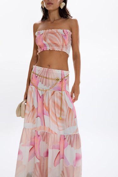 Vagabond Maxi Skirt - Tahiti Pink - WONROB