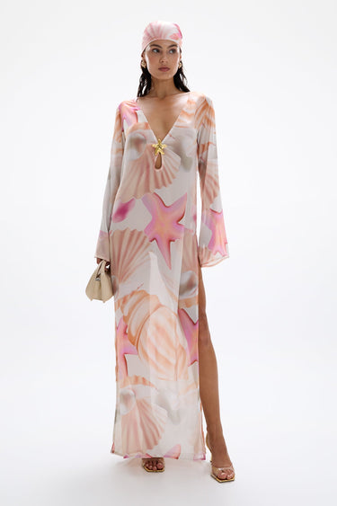 Hotline Seastar Maxi Dress - Tahiti Pink - WONROB