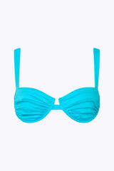 Ariel Ruched Bra - Aquamarine - WONROB