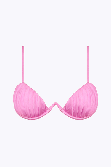 Oyster Bra Bikini Top - Dahlia - WONROB