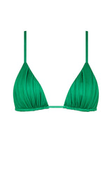 Era Ruched Tri Top - Emerald - WONROB