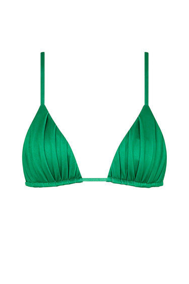 Era Ruched Tri Top - Emerald - WONROB