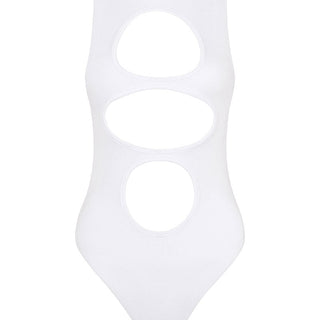 Radial Cut Out Swimsuit - Pearl - WONROB