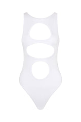 Radial Cut Out Swimsuit - Pearl - WONROB