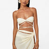 Nia Bandeau Top Ivory - WONROB