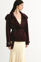 Iggy Wool Jacket Aubergine