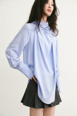 Marea Silk Top Blue Lavender