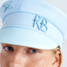 Monogram-embellished Cotton Baker Boy Cap with Leather Visor - WONROB