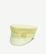 Monogram-embellished Cotton Baker Boy Cap with Leather Visor - WONROB