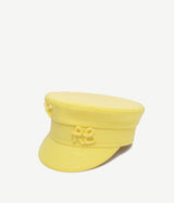 Monogram-embellished Linen Baker Boy Cap - WONROB