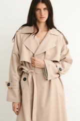 Wool Trench Coat Beige