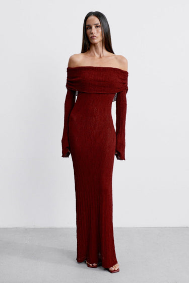 DAVIDA dress, burgundy