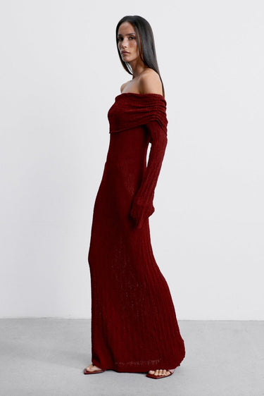 DAVIDA dress, burgundy