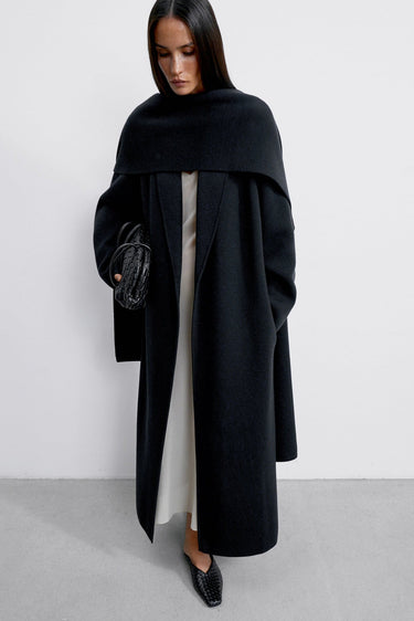 SEVARA cardigan coat, black