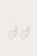 Cloud Pearl Earrings Silver - WONROB