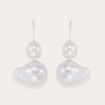 Cloud Pearl Earrings Silver - WONROB