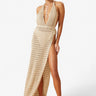 Zahira Wrap Dress Sand - WONROB