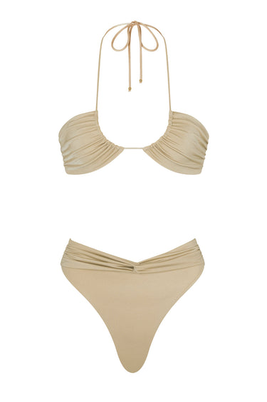 Analia Bikini Bottom Gold - WONROB