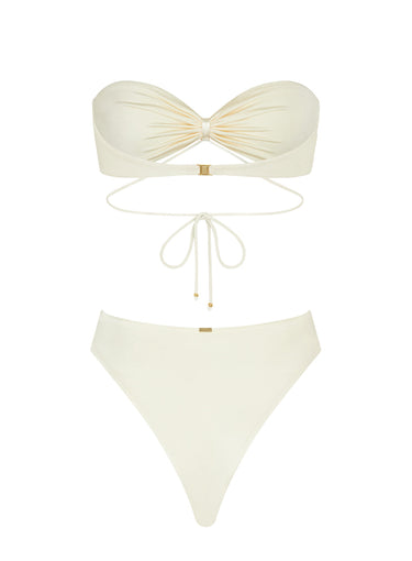 Emilia Bikini Bottom Ivory - WONROB