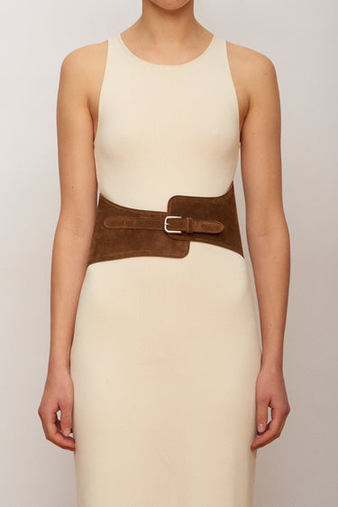 Flow Corset Mushroom Suede - WONROB