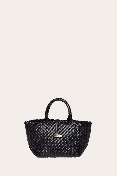 Mini Leather Basket Black - WONROB