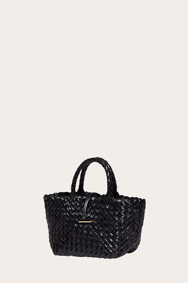 Mini Leather Basket Black - WONROB