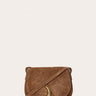 Maccheroni Saddle Bag Chestnut Suede - WONROB