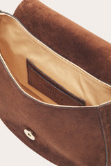 Maccheroni Saddle Bag Chestnut Suede - WONROB