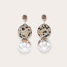 Marble & Sphere Earrings Silver - WONROB