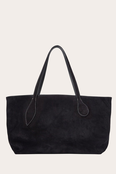 Mega Sprout Tote Black Suede - WONROB