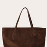 Mega Sprout Tote Dark Brown Suede - WONROB