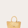 Mini Leather Basket Almond - WONROB